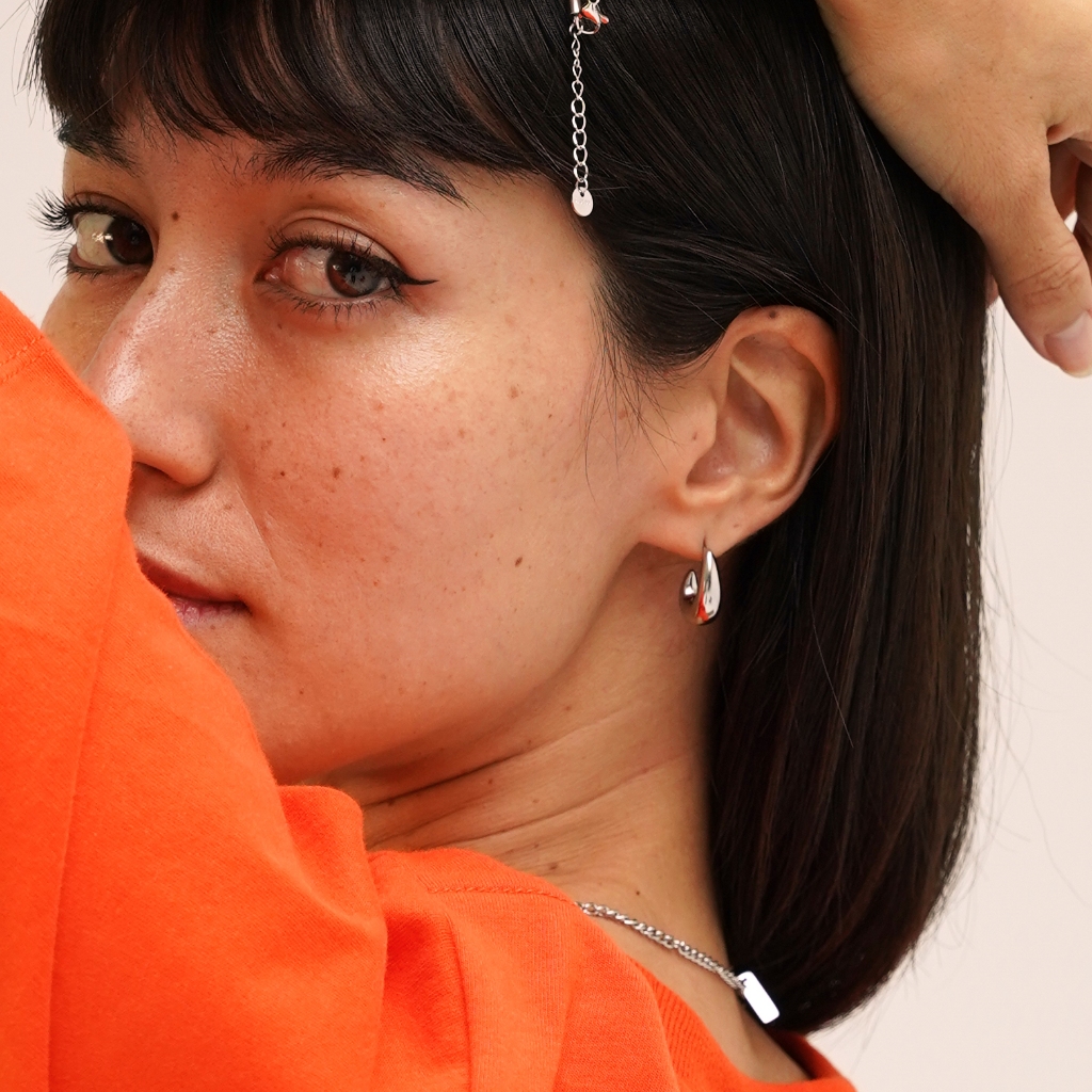 gemin. | #gmndrop10 earrings (ต่างหูสีเงิน)