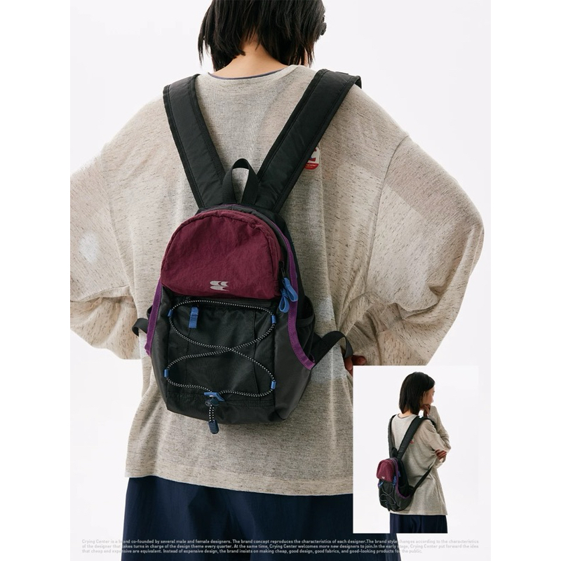 CryingCenter กระเป๋าเป้/แบคแพคสะพายหลัง Mini Outdoor Backpack 2025 (กันได้เฉพาะละอองน้ำ)
