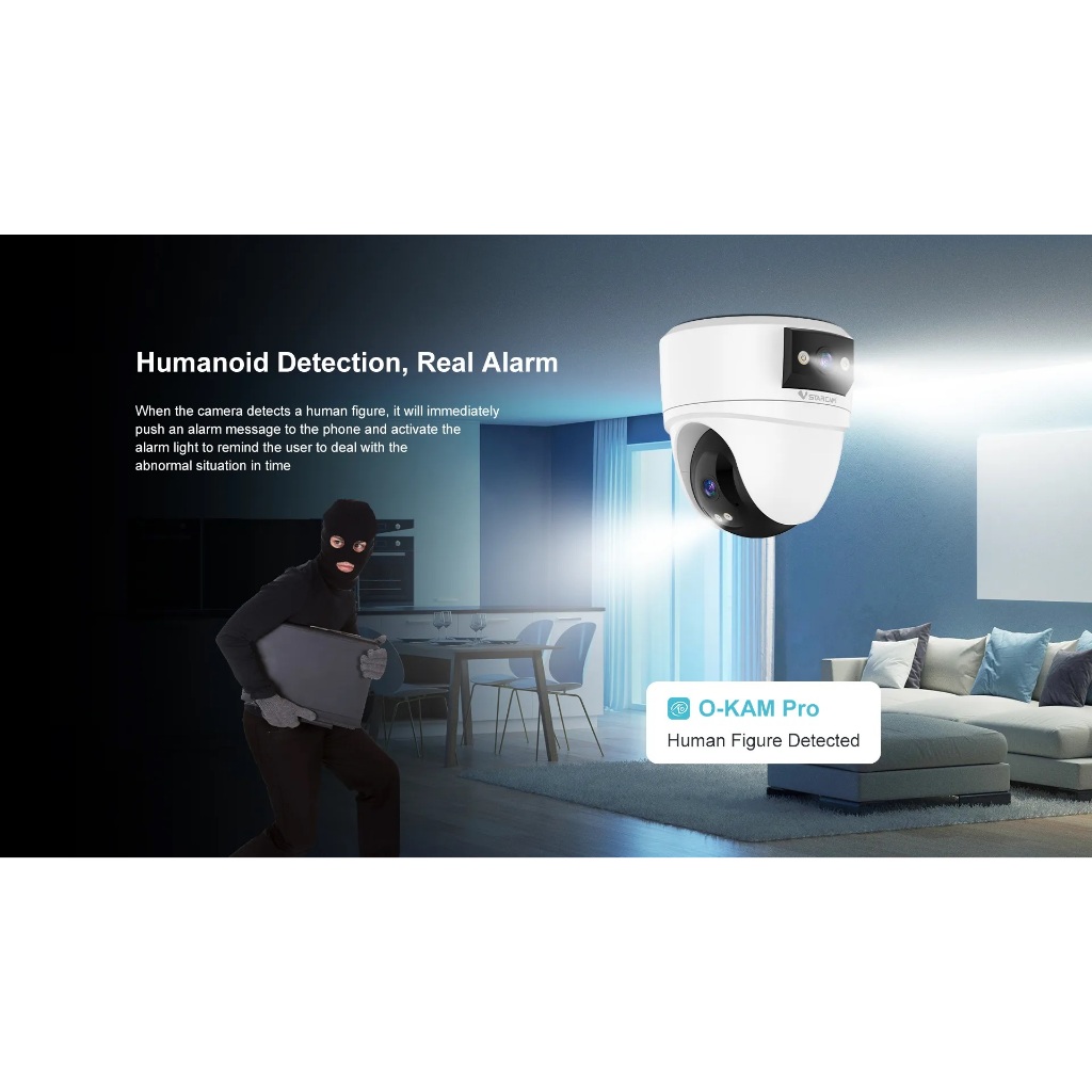 Vstarcam CS2DR (เลนส์คู่) IP Camera กล้องวงจรปิดไร้สาย ความละเอียด 3MP(1296P) indoor มีAI+
