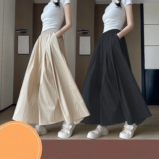 Fancy Fashion กางเกงขายาว กางเกงขาบาน และกางเกงขายาวผู้หญิง ไม่ต้องรีด มีให้เลือกสีดำ เทา และกากี มีสินค้าพร้อมส่ง