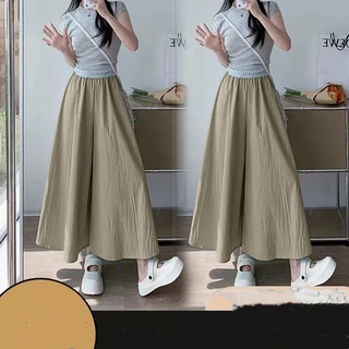 Fancy Fashion กางเกงขายาว กางเกงขาบาน และกางเกงขายาวผู้หญิง ไม่ต้องรีด มีให้เลือกสีดำ เทา และกากี มีสินค้าพร้อมส่ง