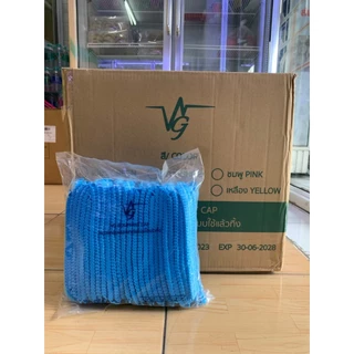 Vg หมวกคลุมผมอนามัย หมวกการแพทย์แบรนด์วีจี อุปกรณ์คลุมผมป้องกันเชื้อโรค Bouffant Cap 14g 100ชิ้น/ห่อ มี 5สี