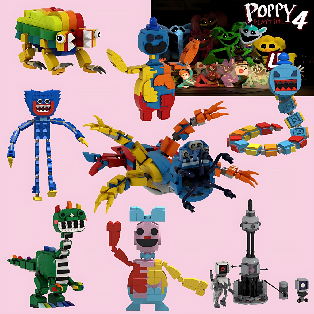 MOC poppy playtime 4 doey Pianosaurus yarnaby ชุดบล็อก DIY boyผู้หญิงของเล่น poppy playtime