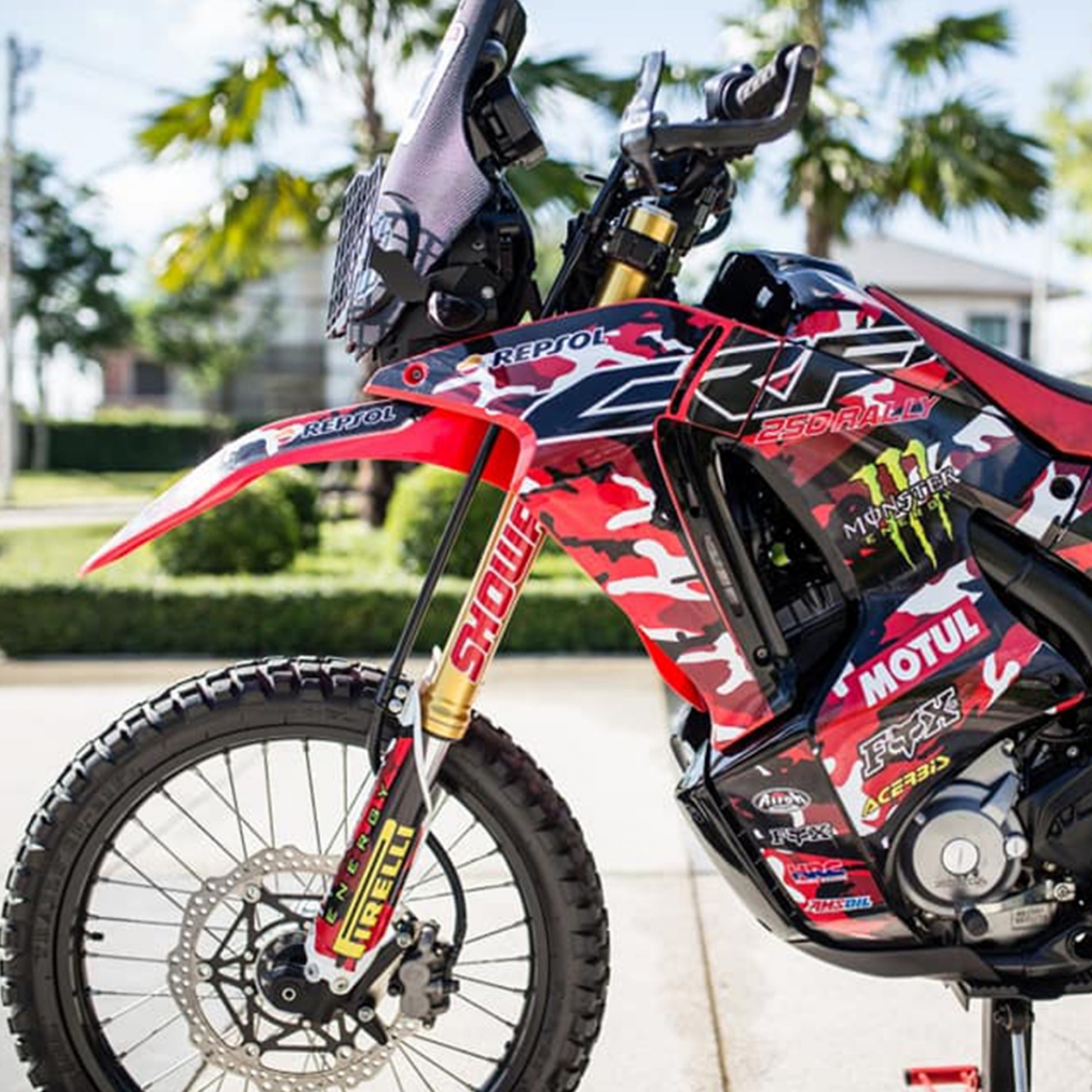 สติ๊กเกอร์การ์ดโช๊คCRF250L/300L/RALLY เคลือบ PVC หนาพิเศษ 475 ไมคอล - รูปที่ 5