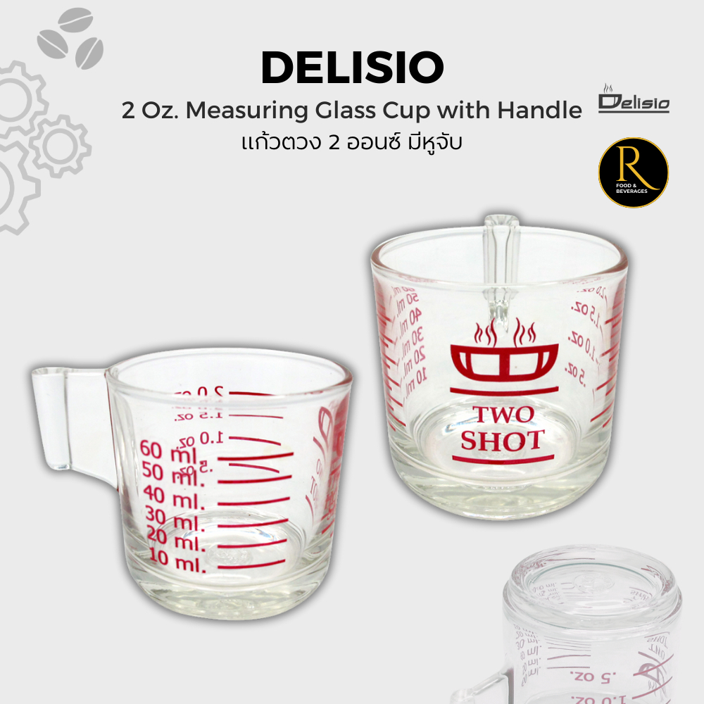 Delisio Measuring cup 2 shot แก้วตวง 2 ชอตต์ เดลิซิโอ้ มีหูจับ