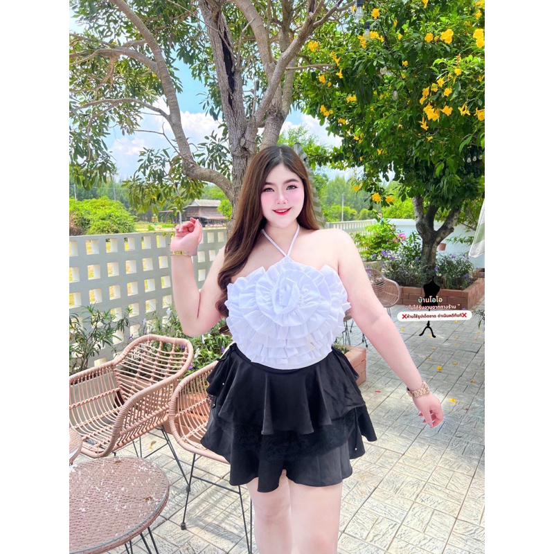 C40-S2H1🌹 ⨳ เสื้อกุหลาบคล้อคอ สวยตะโกน บอกเลยน่ารักที่สุดดด🌹   𝐂𝐨𝐥𝐨𝐫 : 1สีตามรูป