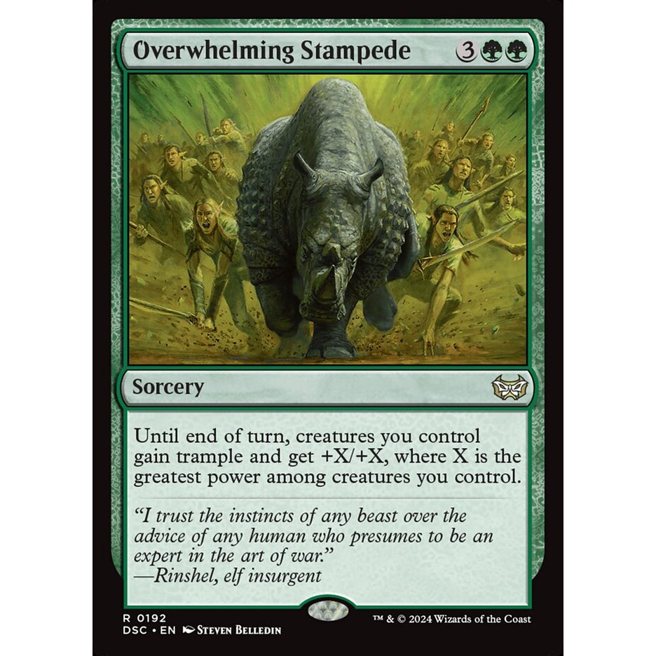 Overwhelming Stampede DSC Duskmourn: House of Horror Commander การ์ด Magic the Gathering [MTG] ของแท