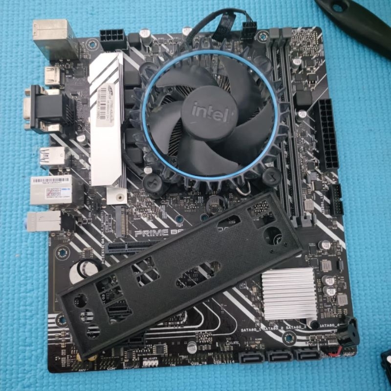 เมนบอร์ด Asus PRIME B660M-KD4 พร้อมฝาหลัง3D + CPU i3 12100F