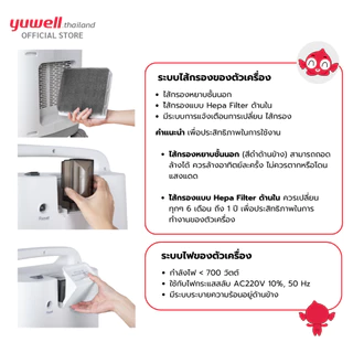เครื่องผลิตออกซิเจน ขนาด 10 ลิตร Yuwell รุ่น 8F-10W เสียงเงียบ รับประกันศูนย์ไทย 3 ปี
