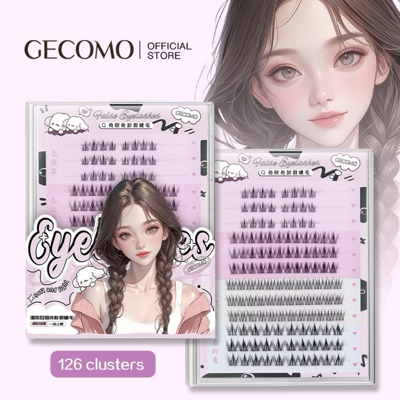 C-12🌟BQI ขนตาปลอมมีกาวในตัว คลัสเตอร์120ชิ้น ใช้งานง่ายไม่ต้องใช้กาวน้ำ สวยธรรมชาติ เหมาะสำหรับมือใหม่
