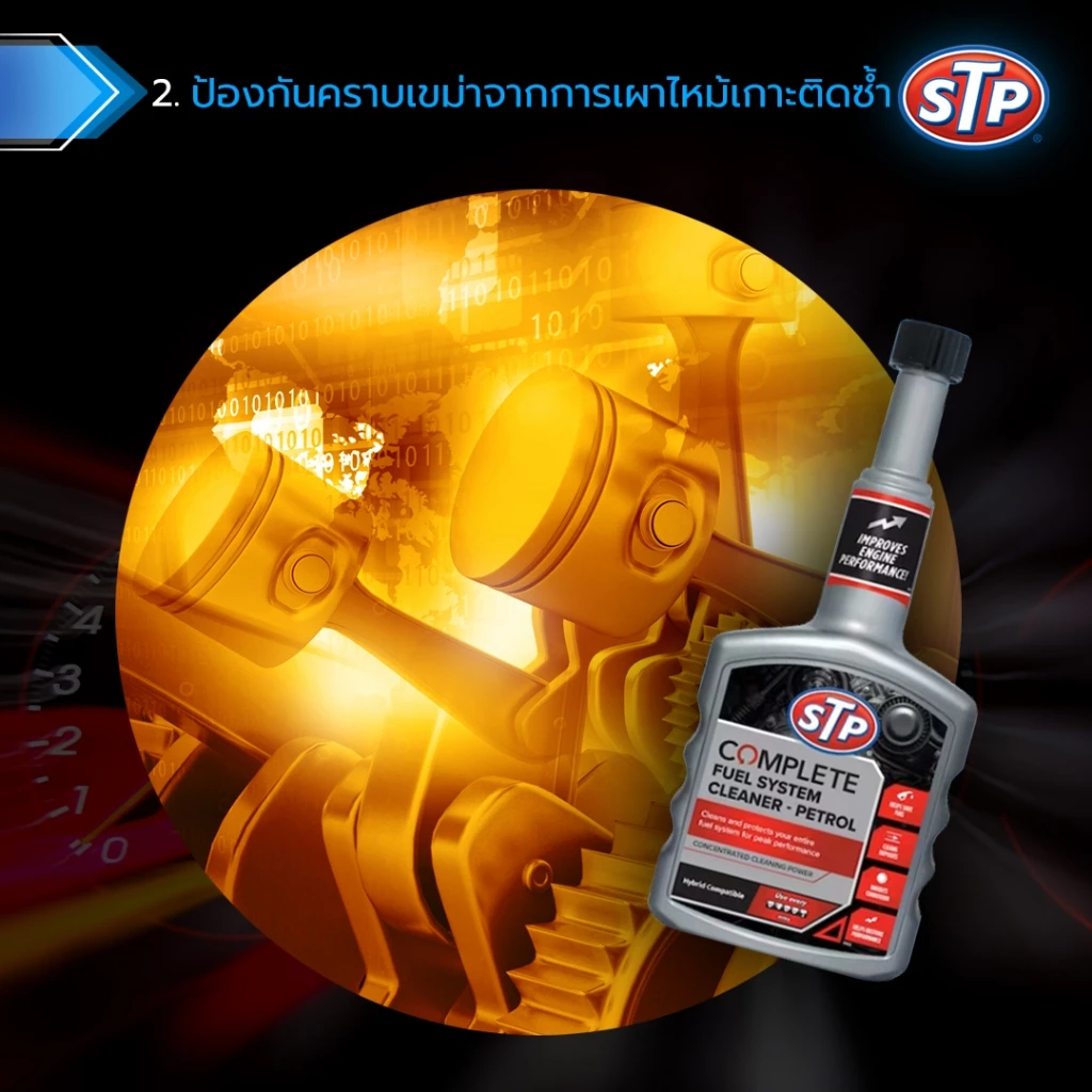 STP 50400/1 น้ำยาล้างทำความสะอาดทั้งระบบน้ำมันเชื้อเพลิงเบนซิน (STP Complete Fuel System Cleaner) thumbnail 7