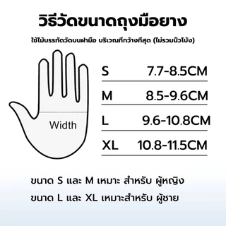 ถุงมือไนไตรสีดำ ไม่มีแป้ง 100 ชิ้น/กล่อง แบบใช้แล้วทิ้ง มาตรฐานFood Grade