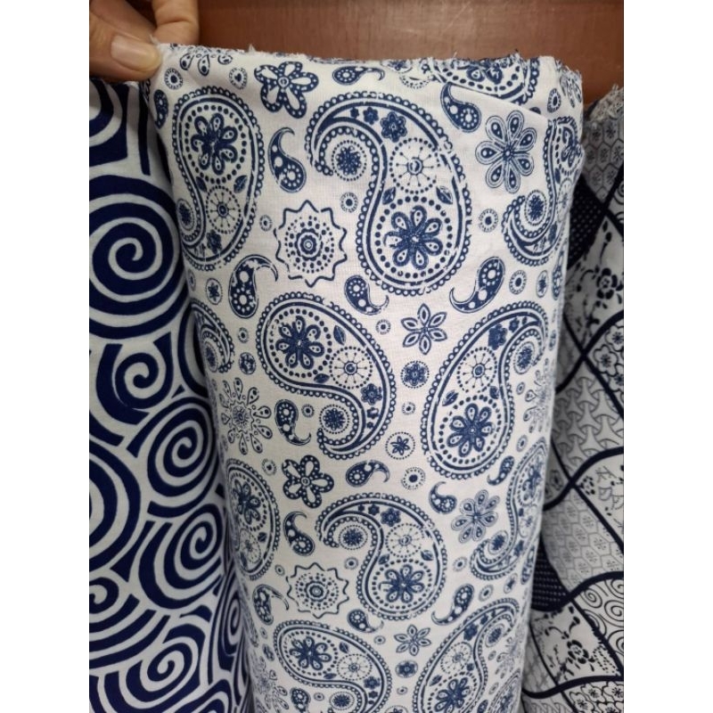 ผ้าฝ้าย แท้ 100% พร้อมส่ง ตัดชิ้นยาวได้ พิมพ์ลาย กว้าง 110-115ซม - รูปที่ 6