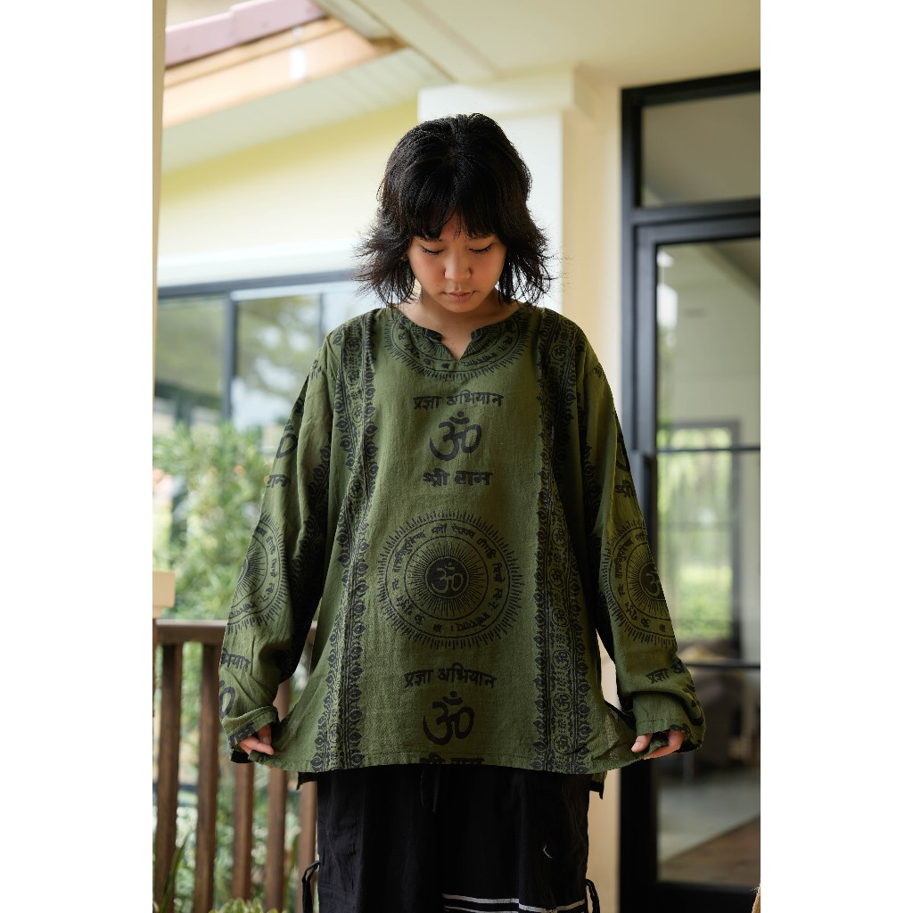 [ตัดเย็บ 3-4 วัน] เสื้อแขนยาวโอมสามมิติ | 3D Ohm เสื้อโอมใส่ไปทะเลเนื้อผ้าใส่สบาย ราคา ถูกที่สุด ดีลบีเคเค แกลเลอรีภาพที่ 3
