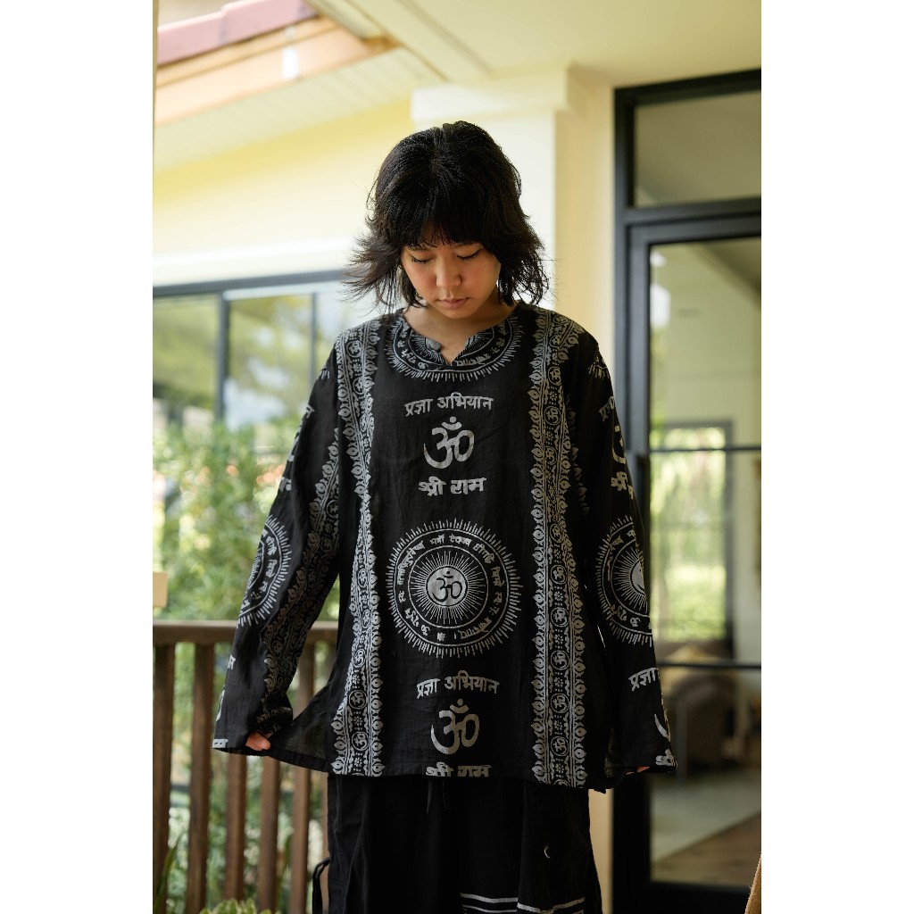 [ตัดเย็บ 3-4 วัน] เสื้อแขนยาวโอมสามมิติ | 3D Ohm เสื้อโอมใส่ไปทะเลเนื้อผ้าใส่สบาย ราคา ถูกที่สุด ดีลบีเคเค แกลเลอรีภาพที่ 4