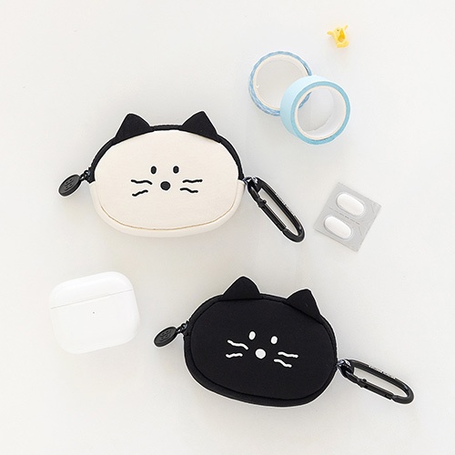 Brunch Brother Kitty Soft Airpods Pouch กระเป๋า/เคสแอร์พอดรูปหน้าแมวลิขสิทธิ์แท้ Romane – โปรปัง