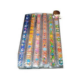 ไม้บรรทัดลายการ์ตูน ไม้บรรทัดพลาสติก แบบหนา ขนาด 12 นิ้ว / 30 ซม. (คละลาย) ให้เลือก แบบเลเซอร์ หรือ รุ่นขอบใส