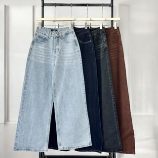 Atipashop - REBEL JEANS กางเกงยีนส์ขายาว ทรงกระบอกกลาง