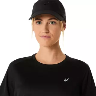 ASICS : 2012D144.001 ASICS SILVER SS TOP WOMEN RUNNING ผู้หญิง เสื้อคอกลม ของแท้ PERFORMANCE BLACK