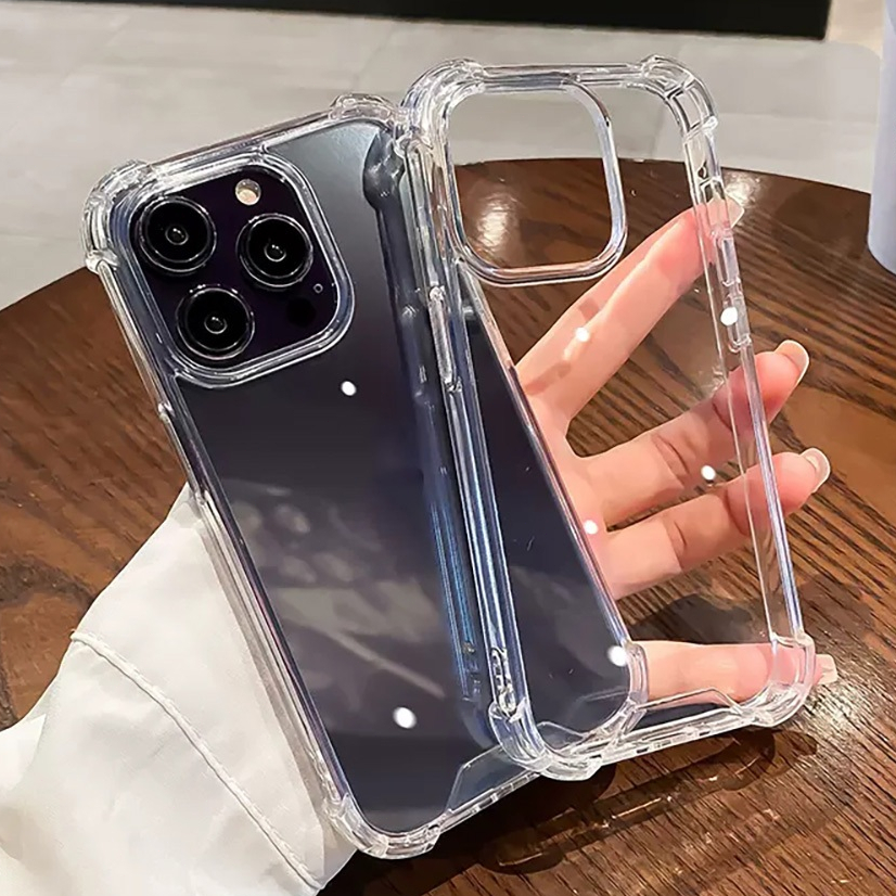 🔥ไทยแลนด์สปอต🔥 เคสไอโฟน สําหรับ for iPhone 17 11 12 13 16 14 15 Pro Max 7 8 15 Plus XS X SE โปร่งใส เคส ความโปร่งใสสูง