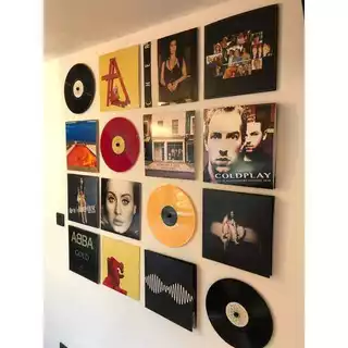 แผ่นเสียงไวนิล LP แผ่นดิสก์ ตกแต่งบ้าน บาร์ คาเฟ่ โรงแรม แผ่นดิสก์เปลือย 10 แผ่น ขนาด 12 นิ้ว LP B2-22