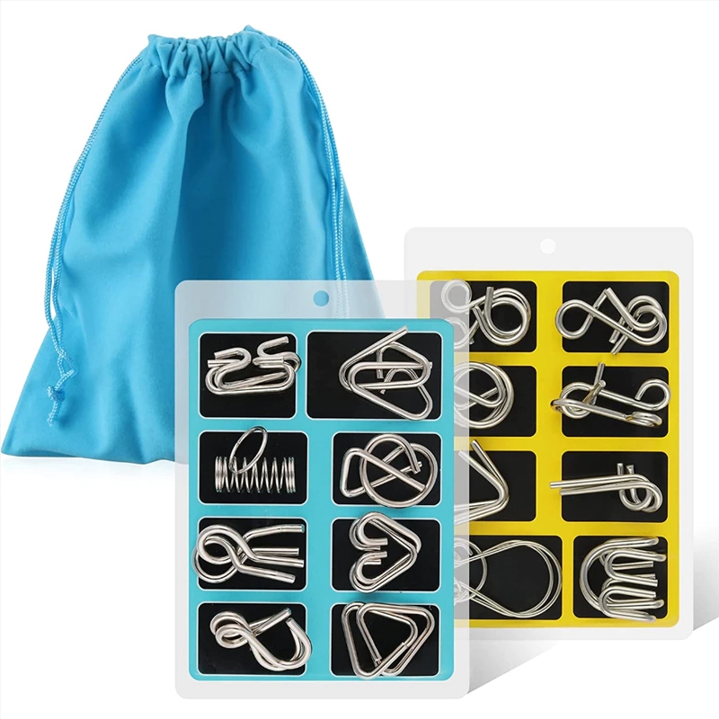 กลเหล็ก ชุดของเล่นหัวเข็มขัดโลหะ ปลดล็อก เสริมพัฒนาการเด็ก 8 ชิ้น Metal puzzle 3 สีให้เลือก - รูปที่ 5