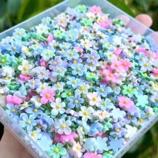เรซิ่นดอกไม้ 50 ชิ้น ขนาด 8 - 13 มิล อุปกรณ์ตกแต่ง DIY