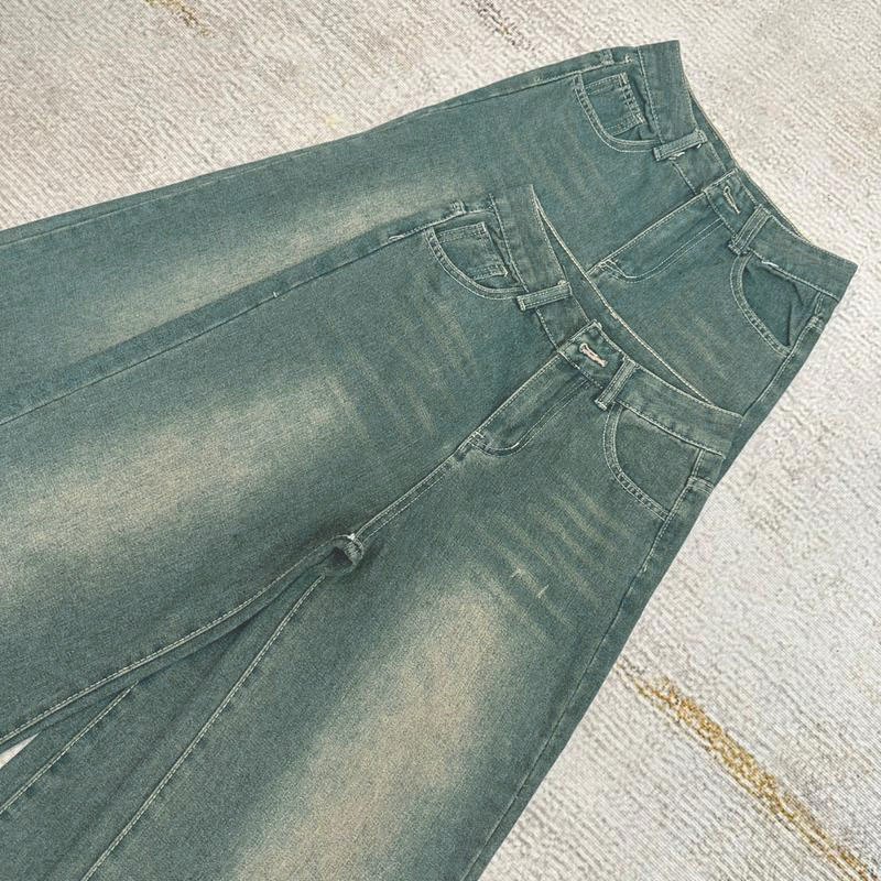 919JEANS กางเกงยีนส์วินเทจ Fade Long Tube ทรงหลวม thumbnail 6
