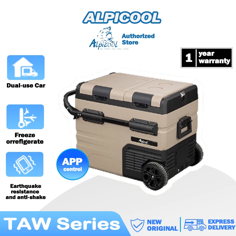 【พร้อมส่ง】Alpicool TAW35/TAW45/TAW55 สองช่องสองประตู แยกช่องแช่แข็งกับช่องแช่เย็น ปรับได้ -20~20°C(±5°C)