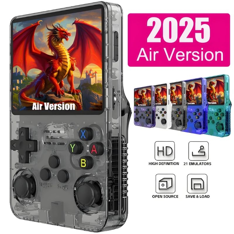 ืNEW R36S 64G 3D Retro mini handheld video game console เครื่องเล่นวิดีโอเกมแบบพกพา15,000+64Gประกัน1ปี