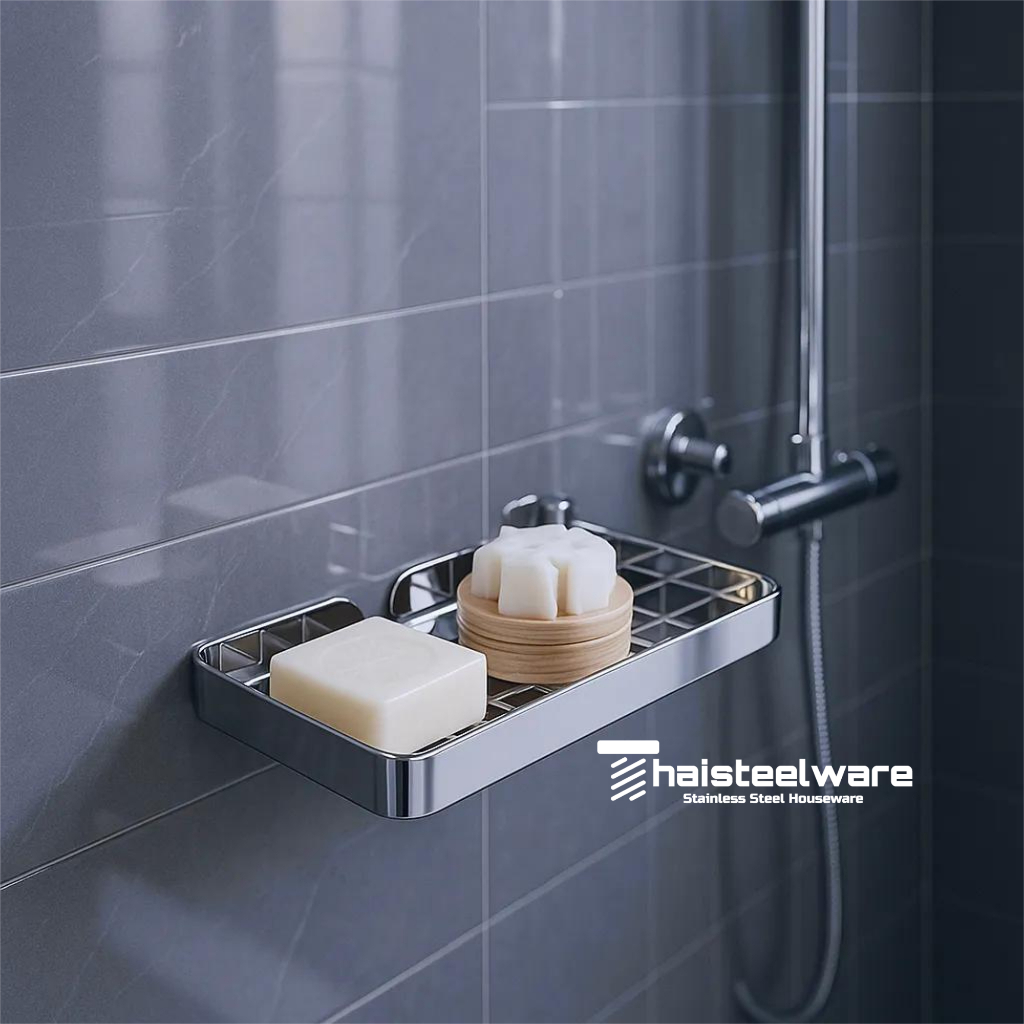 THAISTEELWARE ชั้นวางสบู่ในห้องน้ำ แบบติดผนัง แบบสแตนเลสแท้ ไม่ขึ้นสนิม ราคา ถูกที่สุด ดีลบีเคเค แกลเลอรีภาพที่ 9