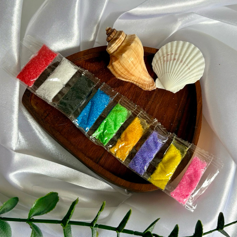 สินค้าใหม่ เซตทรายสี 9 สีสำหรับทำงานdiy/เทียนเจล