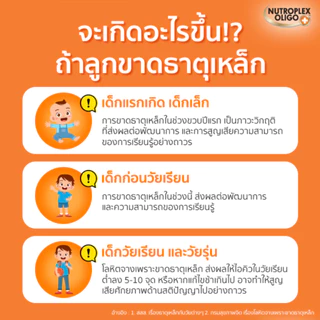 Nutroplex Oligo Plus นิวโทรเพล็กซ์ โอลิโก พลัส วิตามินเด็ก รสส้ม 100 มล. วิตามินเด็ก, ภูมิคุ้มกันเด็ก