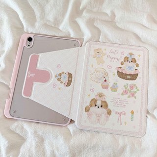 💥พร้อมส่ง💥เคส iPad Air8 Air7 Air6 11/13 ที่ใส่ปากกา ชายามบ่ายสำหรับสุนัข เคสiPadหมุน 360°Gen12 Gen11