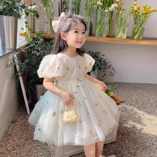 1-9ปี ชุดเดรสเด็กผู้หญิง ชุดเดรสวันเกิดเด็กผู้หญิง ชุดเจ้าหญ…