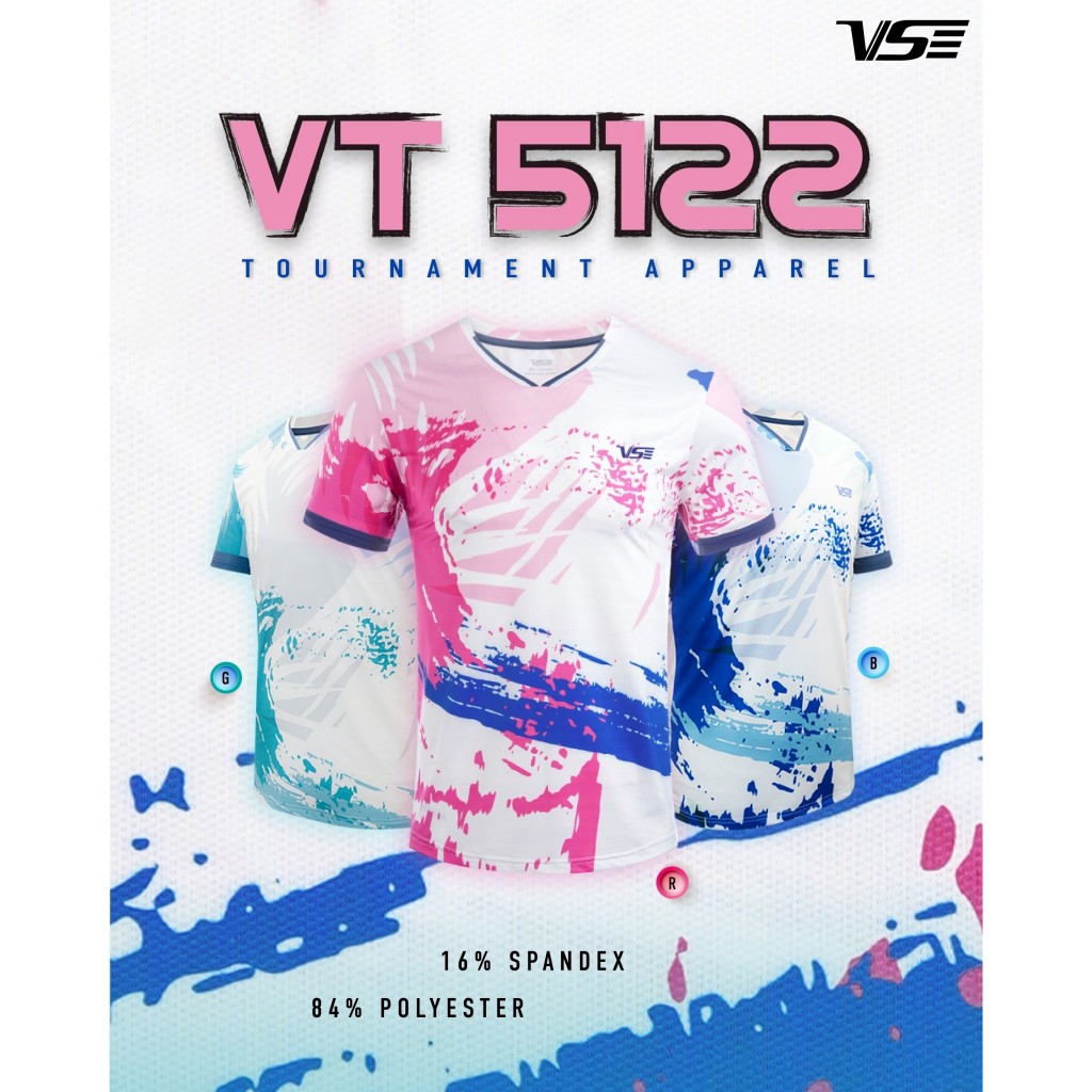 ✨(ใหม่ล่าสุด)✨ 🆚เสื้อกีฬาแบดมินตันรุ่นใหม่ VT-5122 จาก VS SPORT ✨👕
