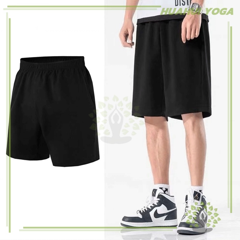 กางเกงฟุตบอลขาสั้นสีล้วน กางเกงกีฬาออกกำลังกายขาสั้นผู้ชายพีเอ็ม ใส่ออกกำลังกาย - รูปที่ 5