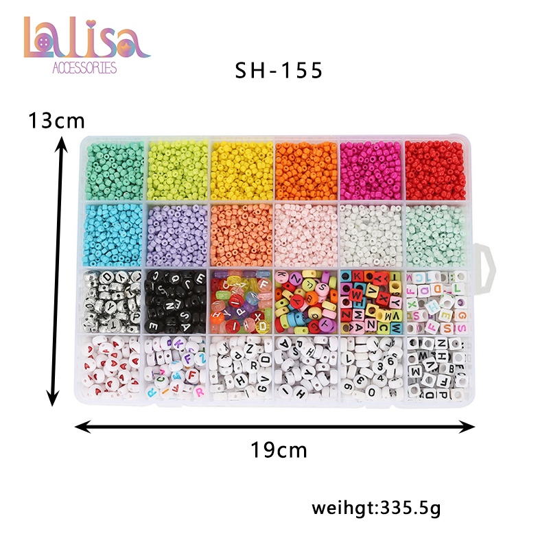 ลูกปัดDIY ลูกปัดข้อมือ bead box SH-155