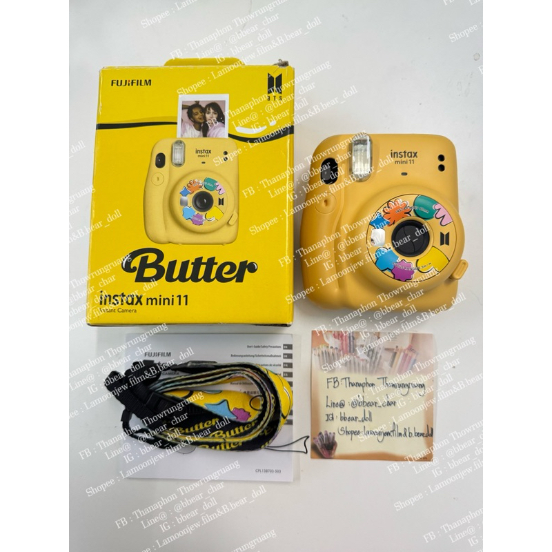 กล้องinstaxมือ2 Fuji instax mini11 bts butter สีเหลือง