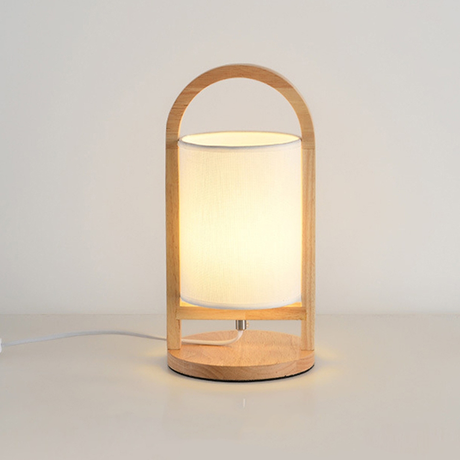 โคมไฟตั้งโต๊ะ ไฟมินิมอล โคมไฟไม้ Table lamp มี 2 เเบบ โป๊ะผ้าอย่างดี ขั้ว E27 ไฟLED น้ำหนักเบา ทนทาน