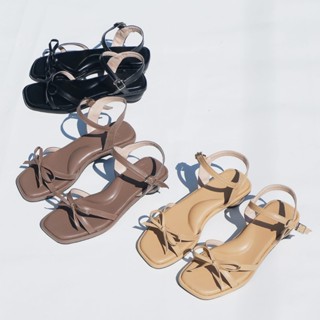 25twentyfives - Nongbow รองเท้ารัดส้นแต่งโบว์ ส้นกลม สูง1นิ้…