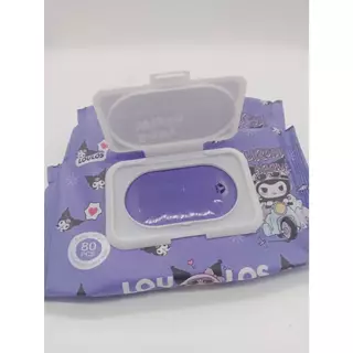 ทิชชู่เปียก KUROMI ห่อเล็ก 30แผ่น มีฝาปิด ป้องกัน เชื้อโรค