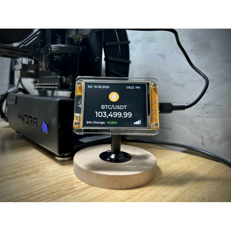 จอแสดงราคา Bitcoin & Crypto currency (นาฬิกา Bitcoin Clock) EverOn Bitcoin Ticker Display แบบ Real t