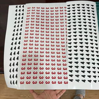 (D154) สติกเกอร์ตัวเลขไดคัท 0-9 สีขาว (ความสูง 2 cm. - 12 cm.) ขายแยกชิ้น สติกเกอร์ PVC กันน้ำ ลอกออกไม่ทิ้งคราบกาว