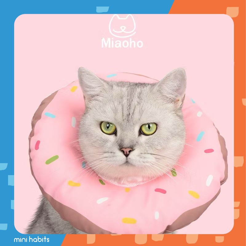 [🚚 พร้อมส่ง] Miaoho ปลอกคอกันเลีย Elizabeth Donut Collar คอลล่าร์แมวกันเลีย รูป Donut