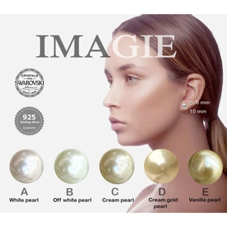 IMAGIE ต่างหูมุกสังเคราะห์ หลากสีสัน ไซส์ 6-8-10mm