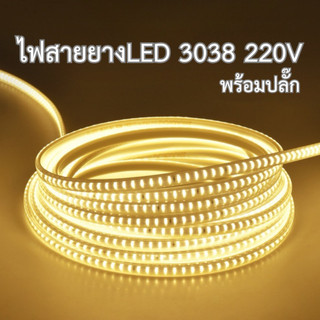 ไฟสายยาง LED 220V 3038 ไฟเส้น สำหรับตกแต่ง บ้าน อาคาร ห้องนอนหรือร้านค้า ใช้งานกลางแจ้งได้ กันน้ำ ทนแดด