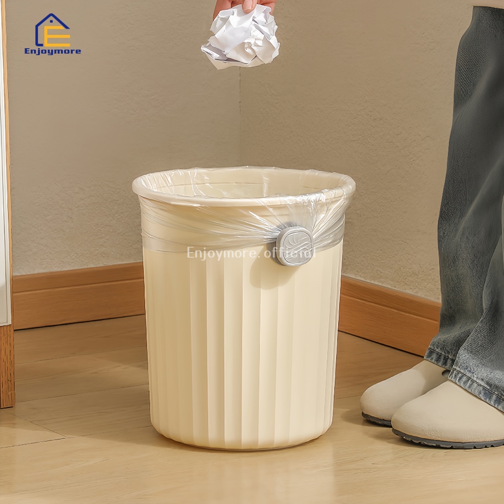 Enjoymore ปุ่มหมุนถุงขยะ เทปกาวไร้รอย​ ยึดถุงแน่นไม่หลุด ใช้ได้ทั้งถังกลม-สี่เหลี่ยม - รูปที่ 2