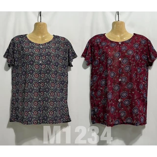 เสื้อยืดแขนสั้น ลายดอก ผ้านิ่มใส่สบาย มีหลายลายหลายสี