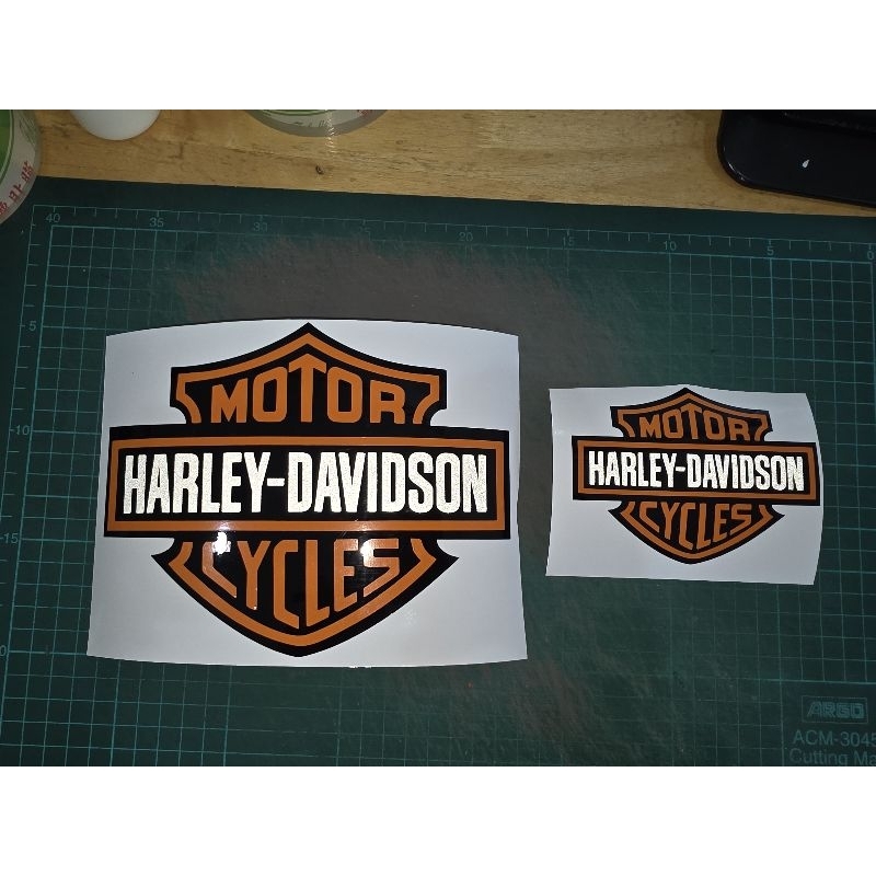 สติ๊กเกอร์แต่งรถ HARLEY DAVIDSON งานตัดประกอบ 2 ชั้น